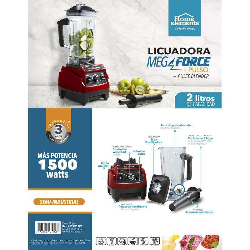 LICUADORA MEGA FORCE 1500W